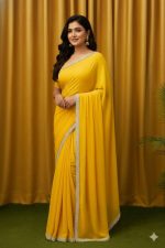 মাইক্রো জর্জেট স্টোন শাড়ি