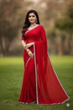মাইক্রো জর্জেট স্টোন শাড়ি - Image 6