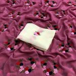 Embroidered Georgette Saree